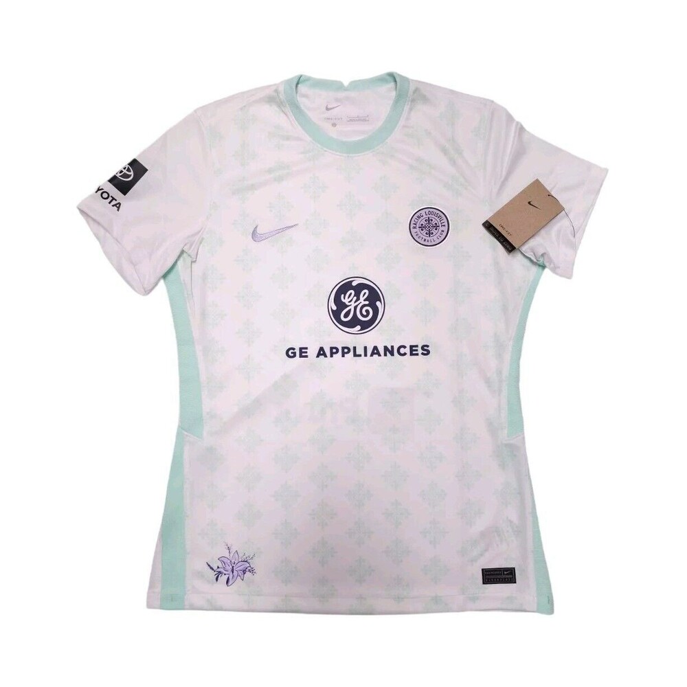 Nike Racing Louisville FC Away Jersey White Mint Womens Size Large DV6904-101
